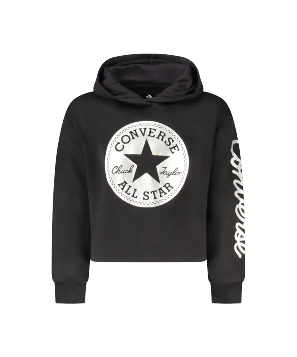 Φωτογραφία προϊόντος: Converse - Παιδικό Μακρυμάνικο Crop Top Με Κουκούλα 369692-023 Μαύρο