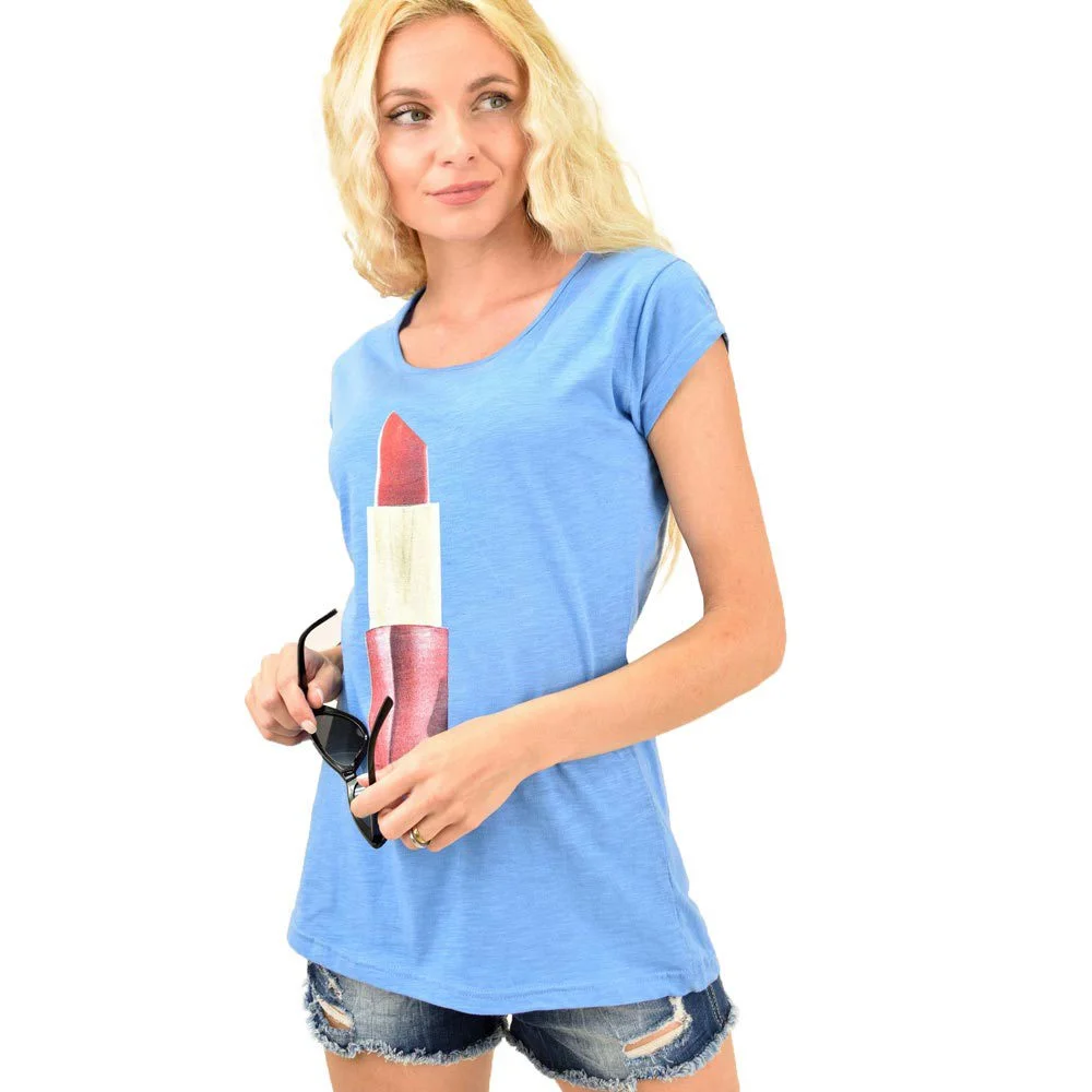 Φωτογραφία προϊόντος: First Woman T-shirt με τύπωμα / Γαλάζιο
