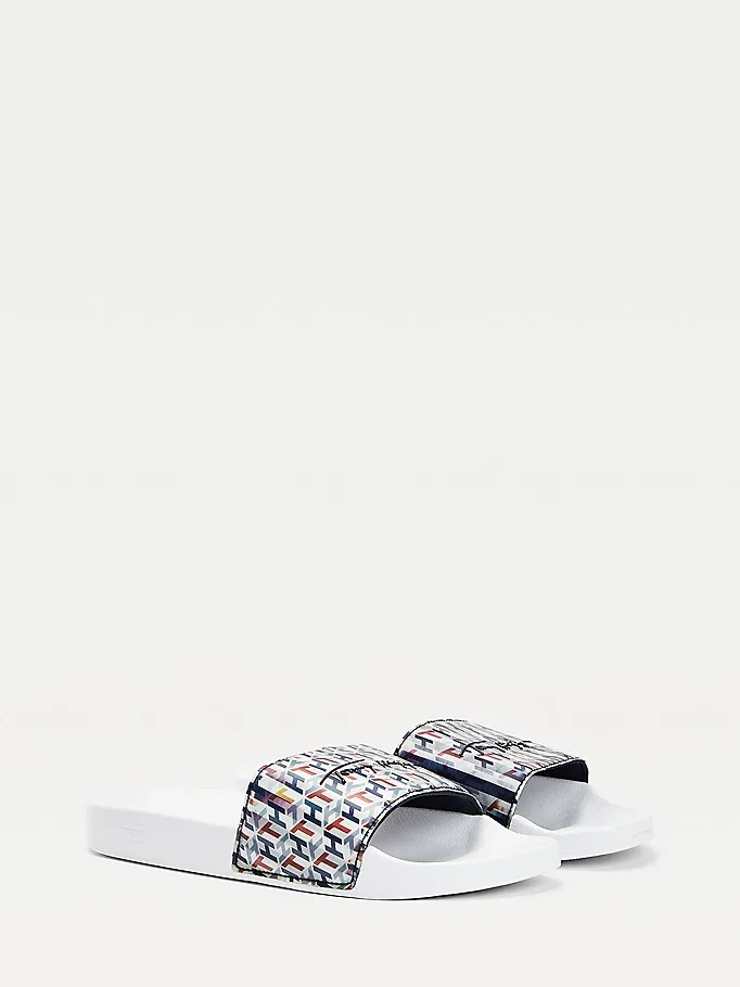 Φωτογραφία προϊόντος: TOMMY HILFIGER MONOGRAM POOL SLIDE FW0FW05674, ΛΕΥΚΟ, Γυναίκα