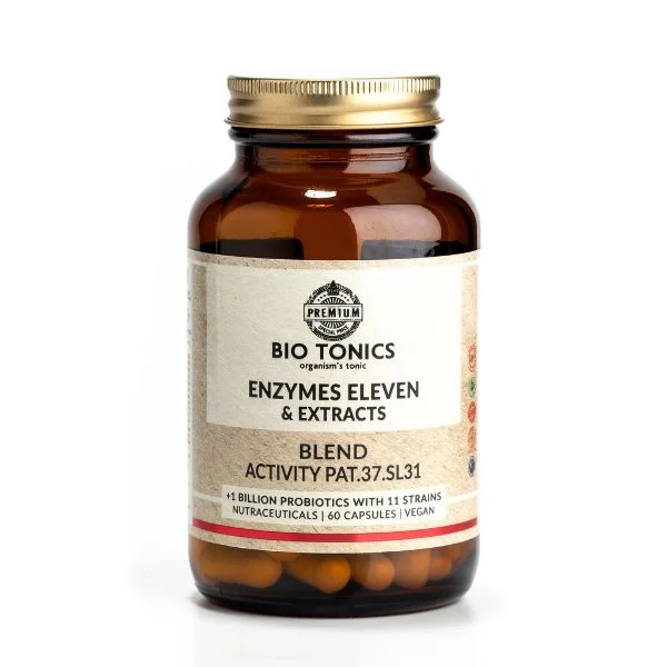Φωτογραφία προϊόντος: Bio Tonics Premium Digestive με συνδυασμό 11 Πεπτικών Ενζύμων 60 φυτικές κάψουλες - Bio Tonics