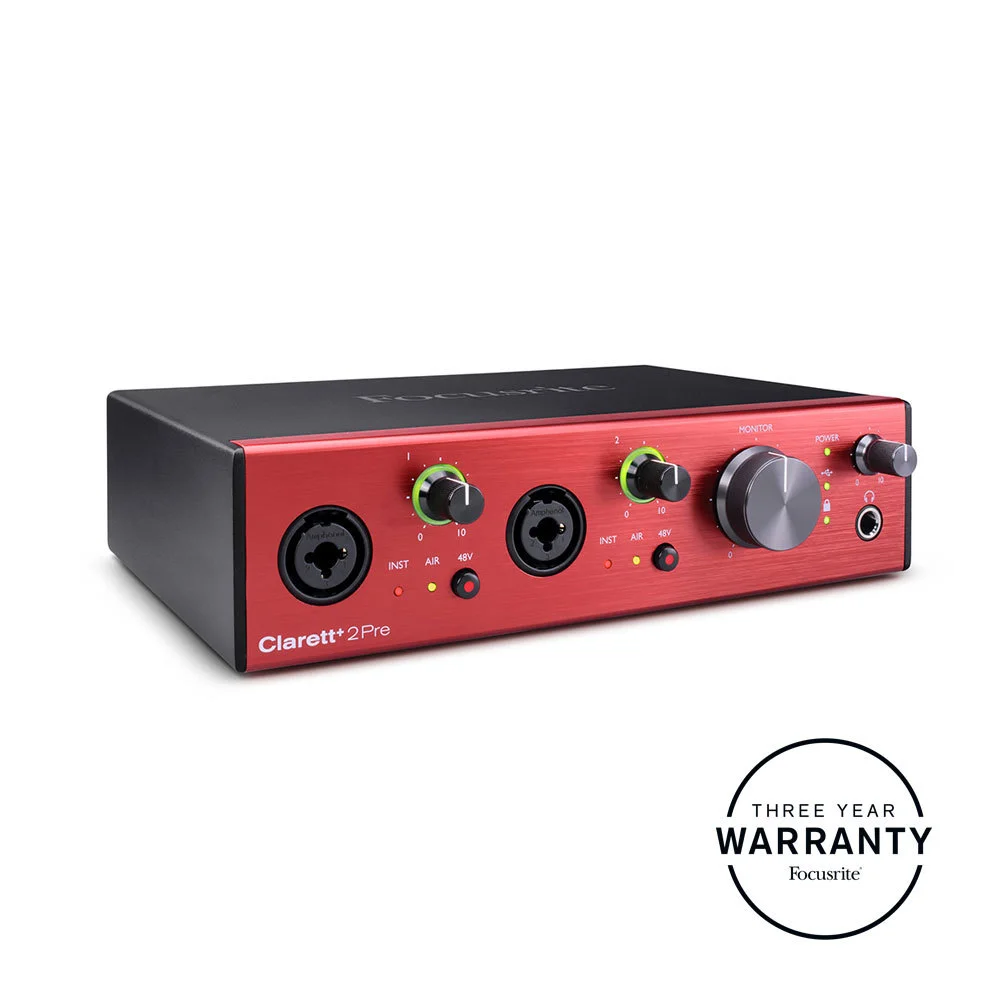 Φωτογραφία προϊόντος: FOCUSRITE CLARETT+ 2PRE USB AUDIO MIDI INTERFACE 10-IN/4-OUT