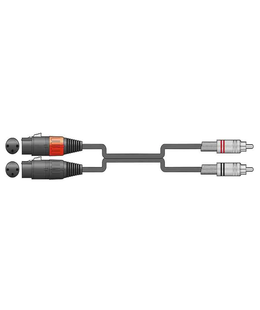 Φωτογραφία προϊόντος: Citronic 2R-2XF075 Kαλώδιο Ήχου 2 x XLR Female - 2 x RCA Plugs 0,75m (Τεμάχιο)