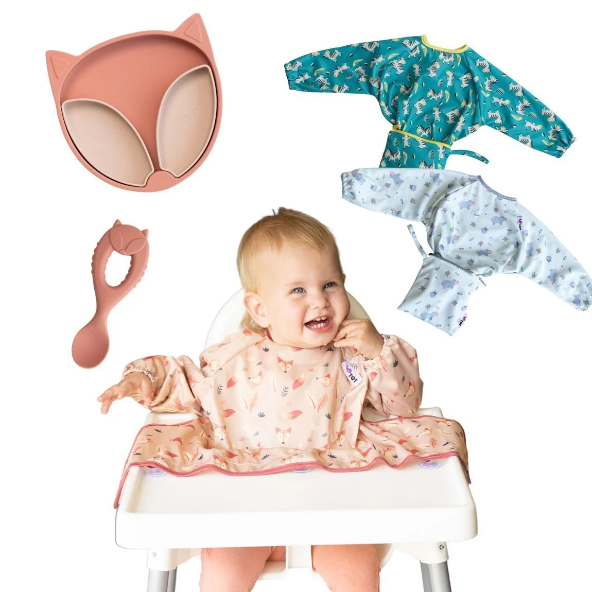 Φωτογραφία προϊόντος: Σετ Easy Weaning Essentials Cover & Catch Fox - Tidy Tot
