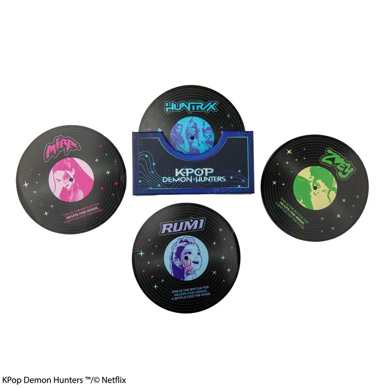 Φωτογραφία προϊόντος: Cinereplicas Σουβέρ Hunters + Demons Soundtrack Kpop Demon Hunters Set of 4 Coasters