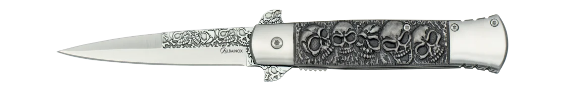 Φωτογραφία προϊόντος: ΣΟΥΓΙΑΣ Albainox skulls penknife. Blade 9.4 cm, 08283