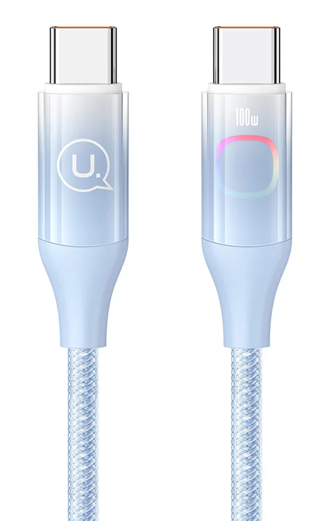 Φωτογραφία προϊόντος: USAMS καλώδιο USB-C σε USB-C US-SJ640, 100W PD, 1.2m, μπλε