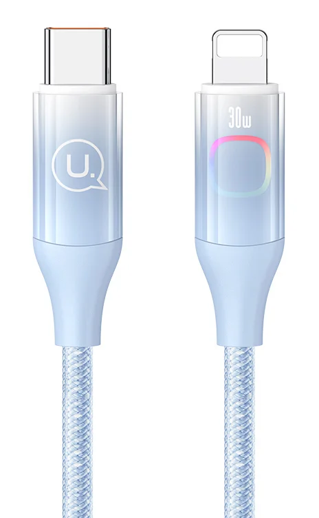 Φωτογραφία προϊόντος: USAMS καλώδιο Lightning σε USB-C US-SJ638, 30W PD, 1.2m, μπλε