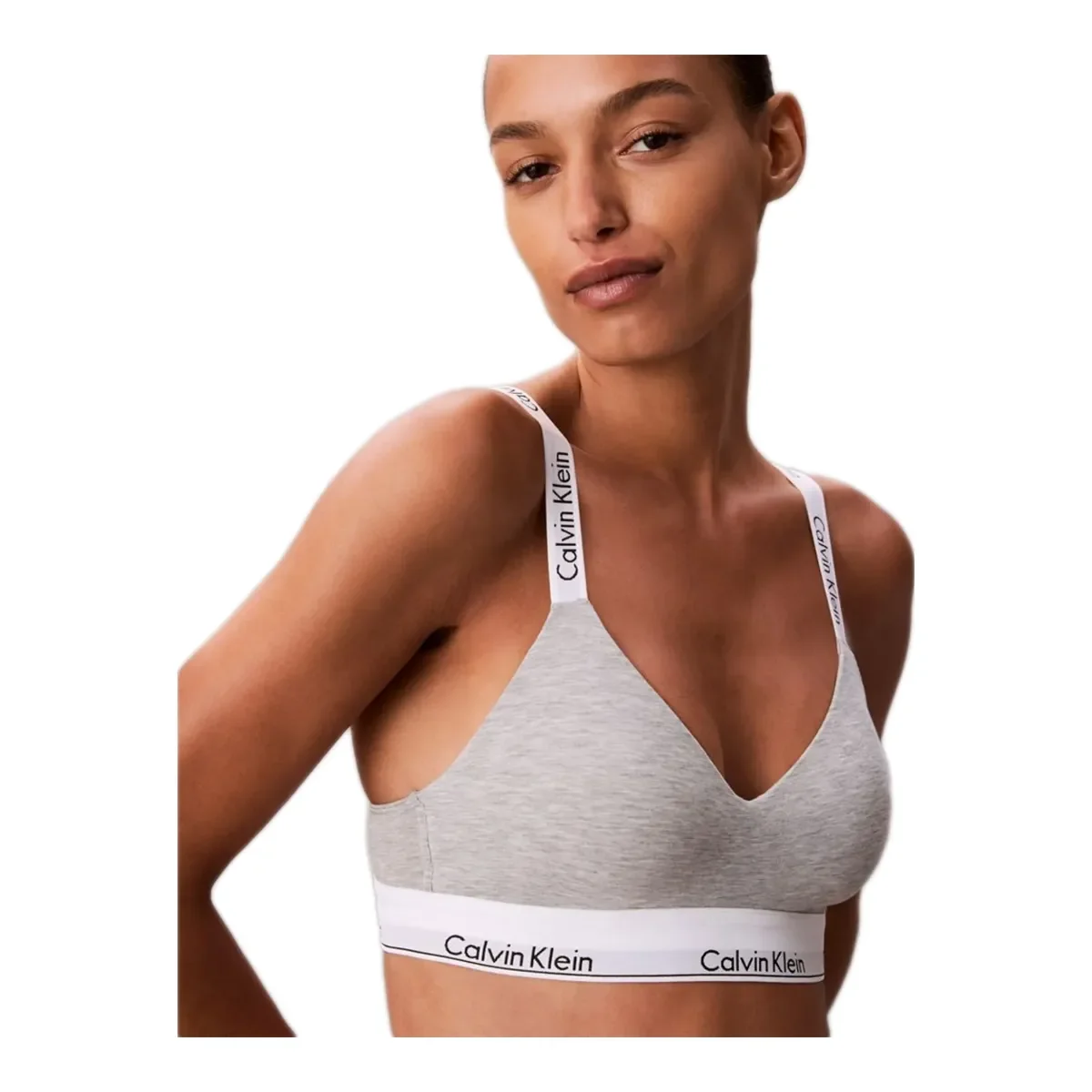 Φωτογραφία προϊόντος: Calvin Klein Γυναικείο Μπουστάκι Lightly Lined - Icon Cotton Modal, Χρώμα Grey Heather