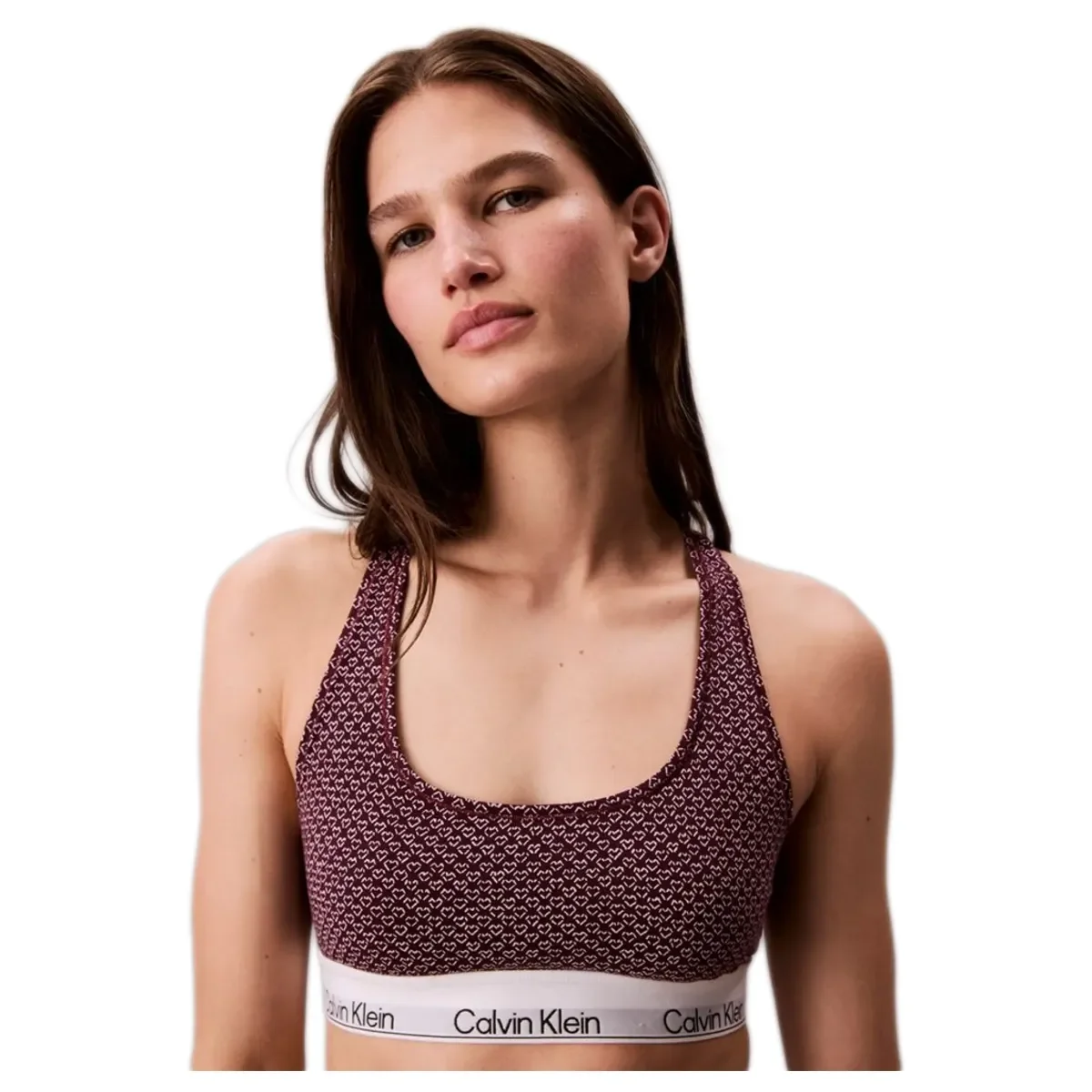 Φωτογραφία προϊόντος: Calvin Klein Γυναικείο Μπουστάκι Unlined Icon Cotton Modal, Χρώμα Seamless Emblem-Dark Berry