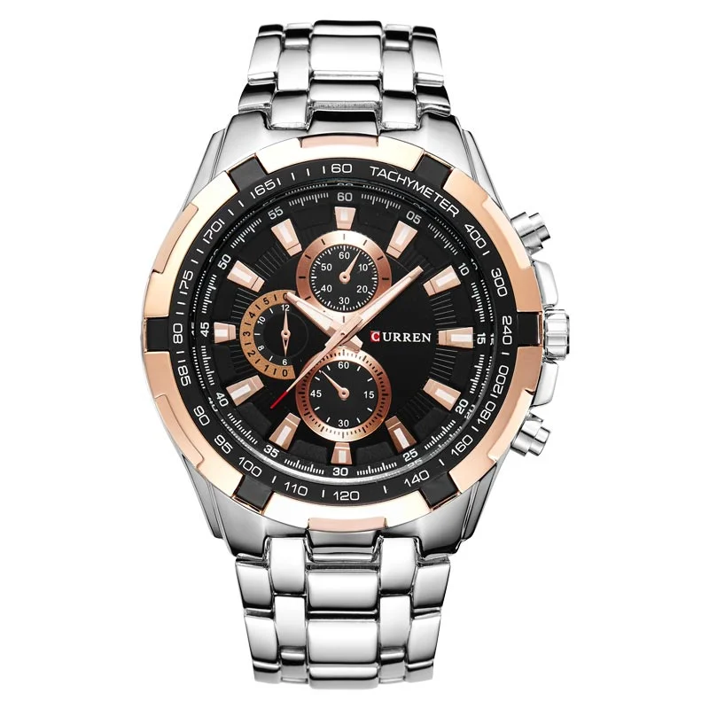 Φωτογραφία προϊόντος: Ανδρικό ρολόι Curren 8023 Silver-Black-RoseGold