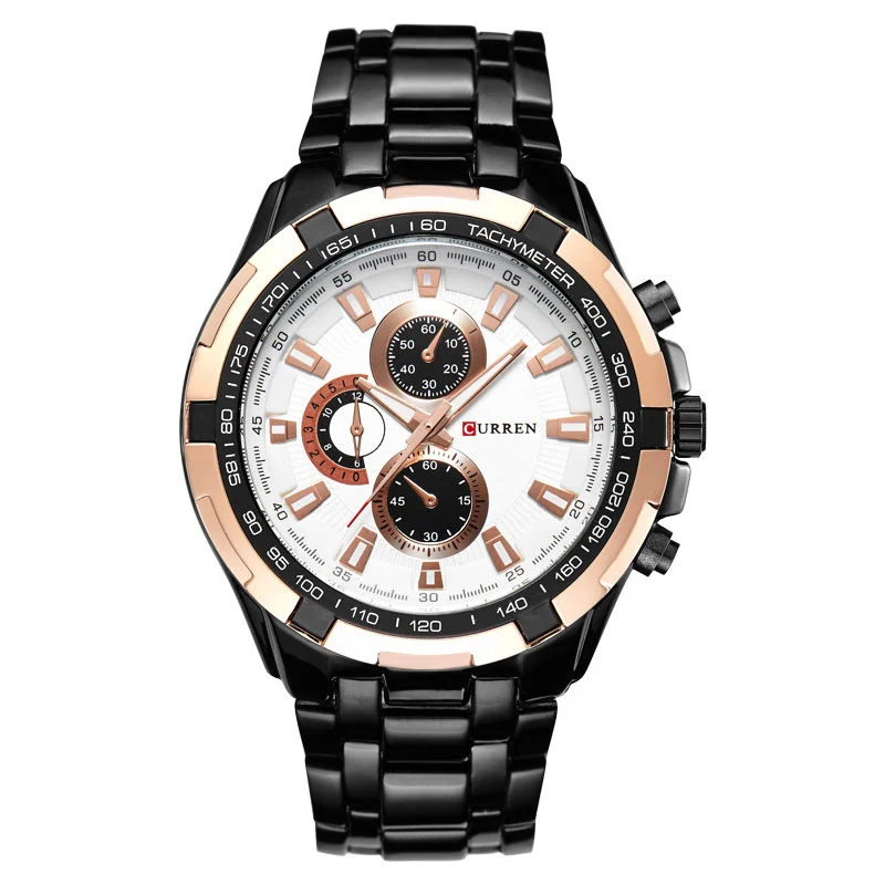 Φωτογραφία προϊόντος: Ανδρικό ρολόι Curren 8023 Black-Gold-White