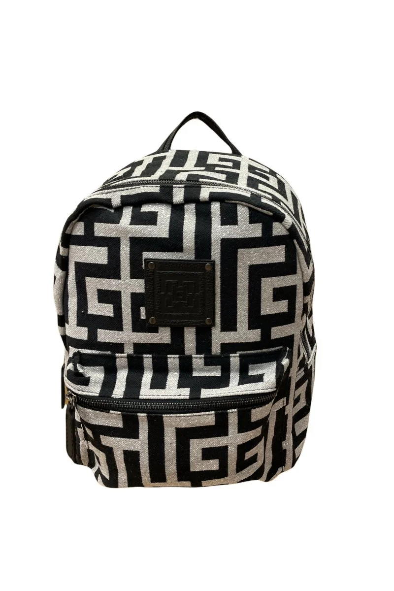 Φωτογραφία προϊόντος: Midneto Polymnia I Silver (Lurex) Black Labyrinth Bag