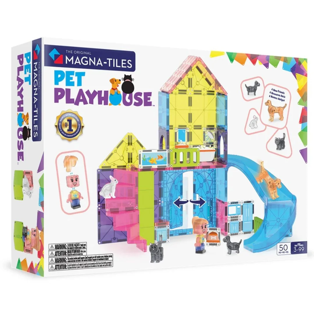 Φωτογραφία προϊόντος: 252050PP Magna-Tiles Μαγνητικό παιχνίδι κατασκευών Pet Playhouse 50 Τεμάχια