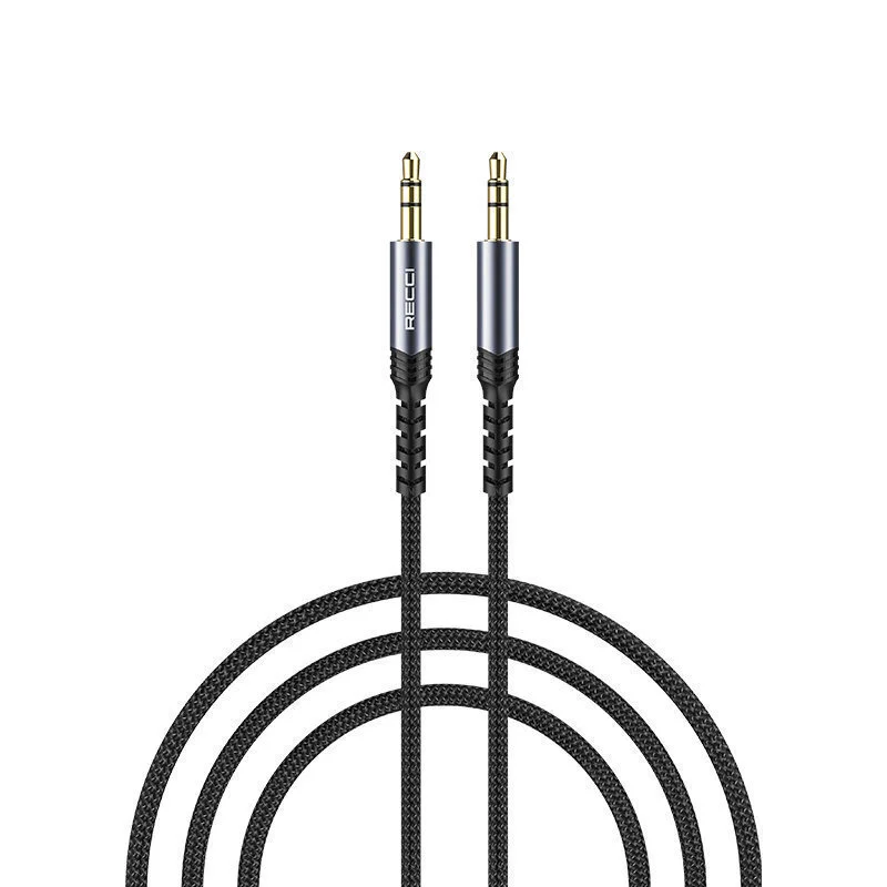 Φωτογραφία προϊόντος: Recci Καλώδιο 3.5mm male - 3.5mm male Μαύρο 1m