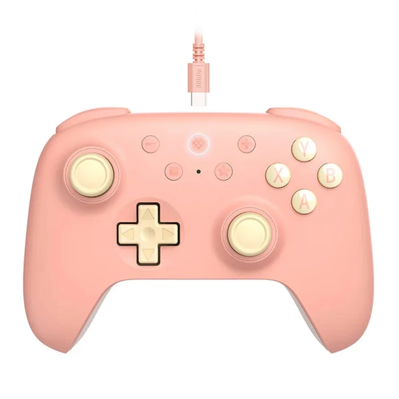 Φωτογραφία προϊόντος: 8BitDo Ultimate 2C Wired Controller για Windows/Android (Hall Effect Μοχλοί και Triggers/Δόνηση Rumble) - Peach