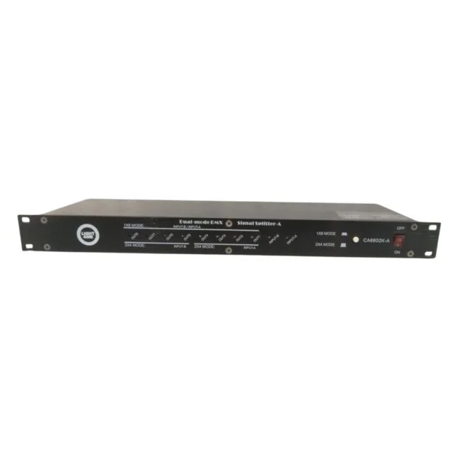 Φωτογραφία προϊόντος: LIGHT4ME XSPLIT 2x4 DMX signal distributor splitter 8-channel 19” 1U rack two operation modes