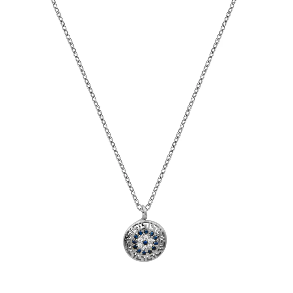 Φωτογραφία προϊόντος: Peach Jewelry Κολιέ Μάτι Μαίανδρος από Ασήμι 925
