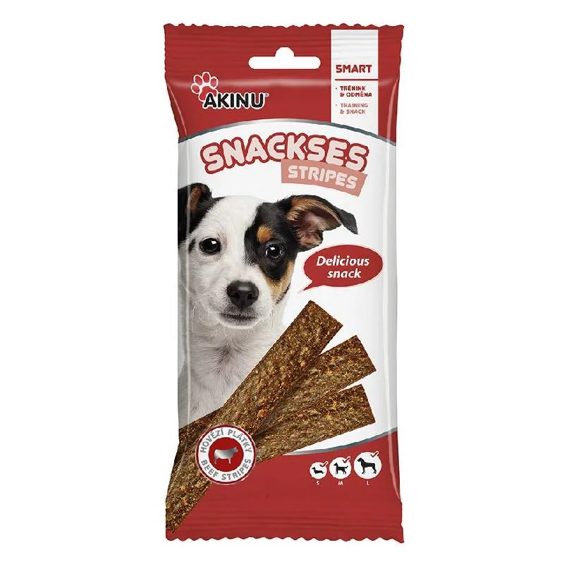 Φωτογραφία προϊόντος: Akinu SNACKSES Strips Beef 120gr - 12τμχ