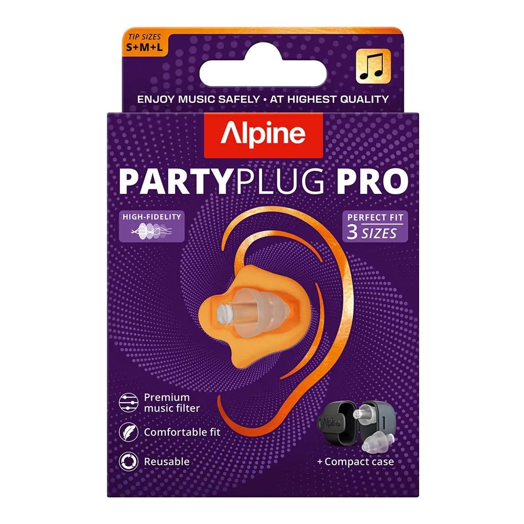 Φωτογραφία προϊόντος: Alpine PartyPlug Pro Transparent 3-Sizes - Earplugs Pro με προηγμένα φίλτρα σε 3 μεγέθη θηλών (S-M-L)