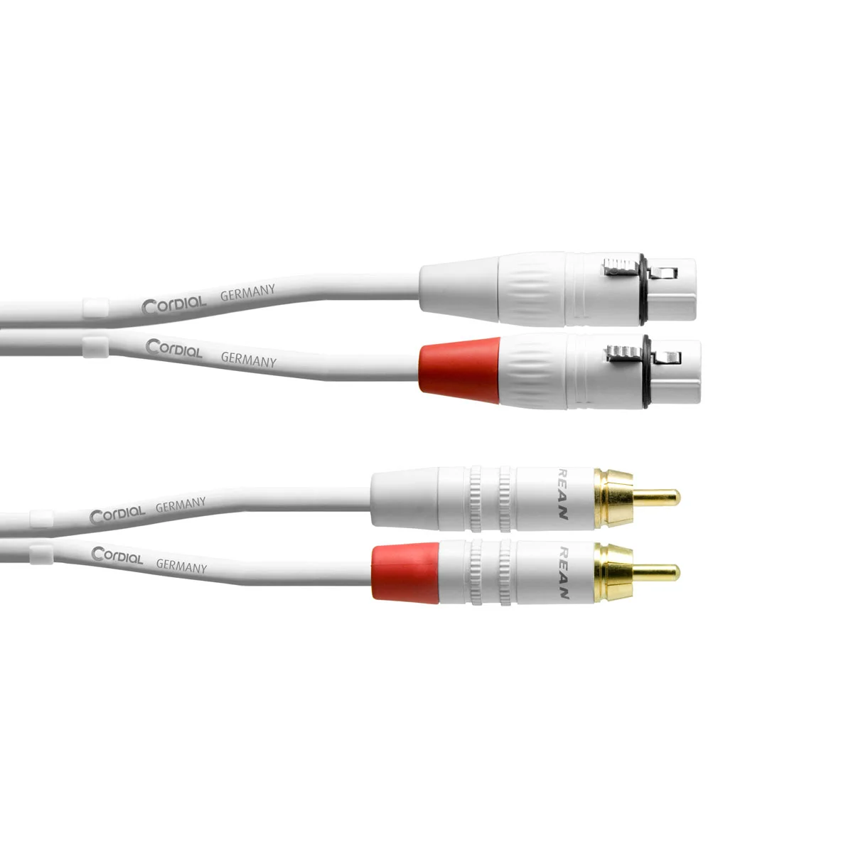 Φωτογραφία προϊόντος: Cordial CFU 3 FC Snow - Καλώδιο 2 x RCA - 2 x XLR Female 3 μέτρα
