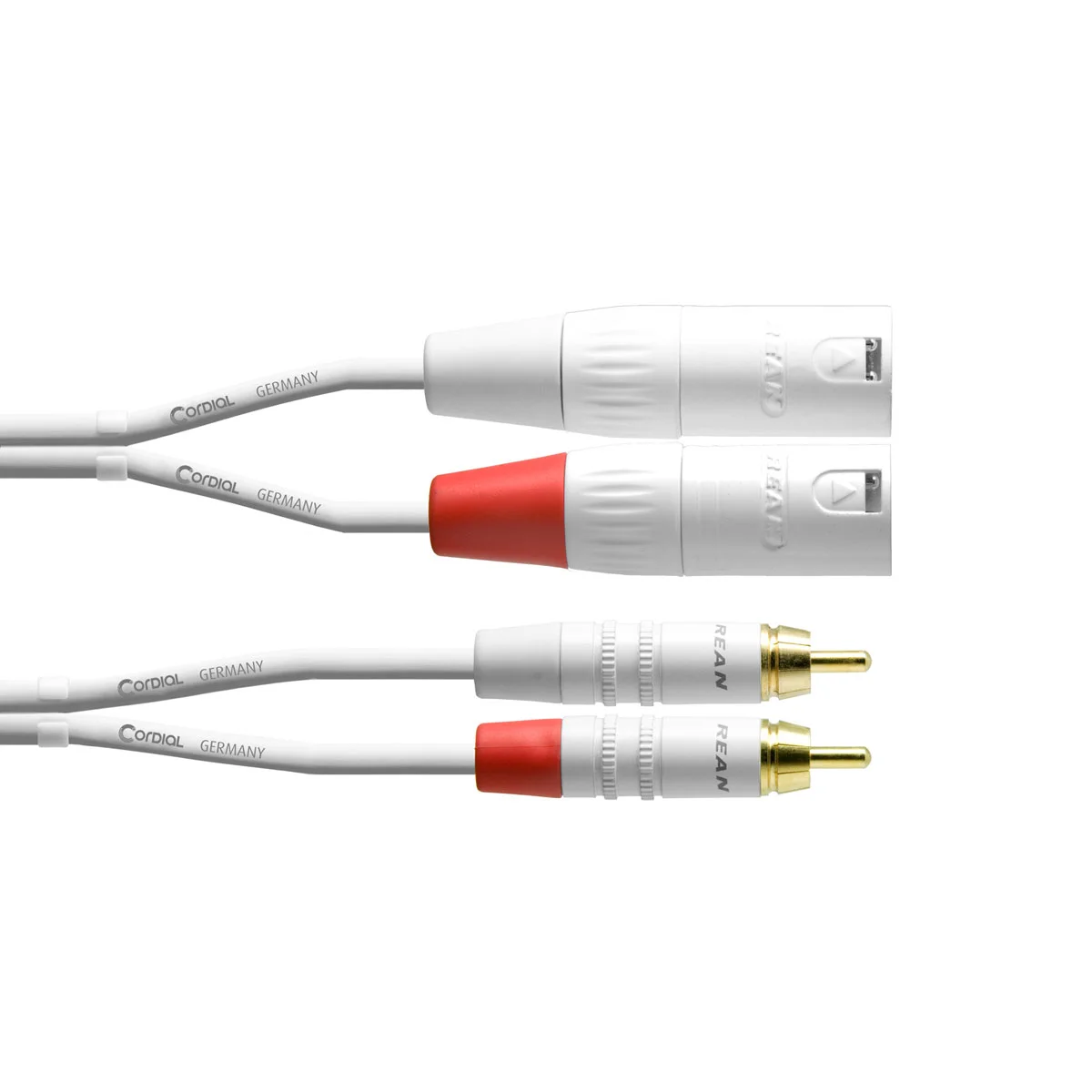 Φωτογραφία προϊόντος: Cordial CFU 3 MC Snow - Καλώδιο 2 x RCA - 2 x XLR Male 3 μέτρα
