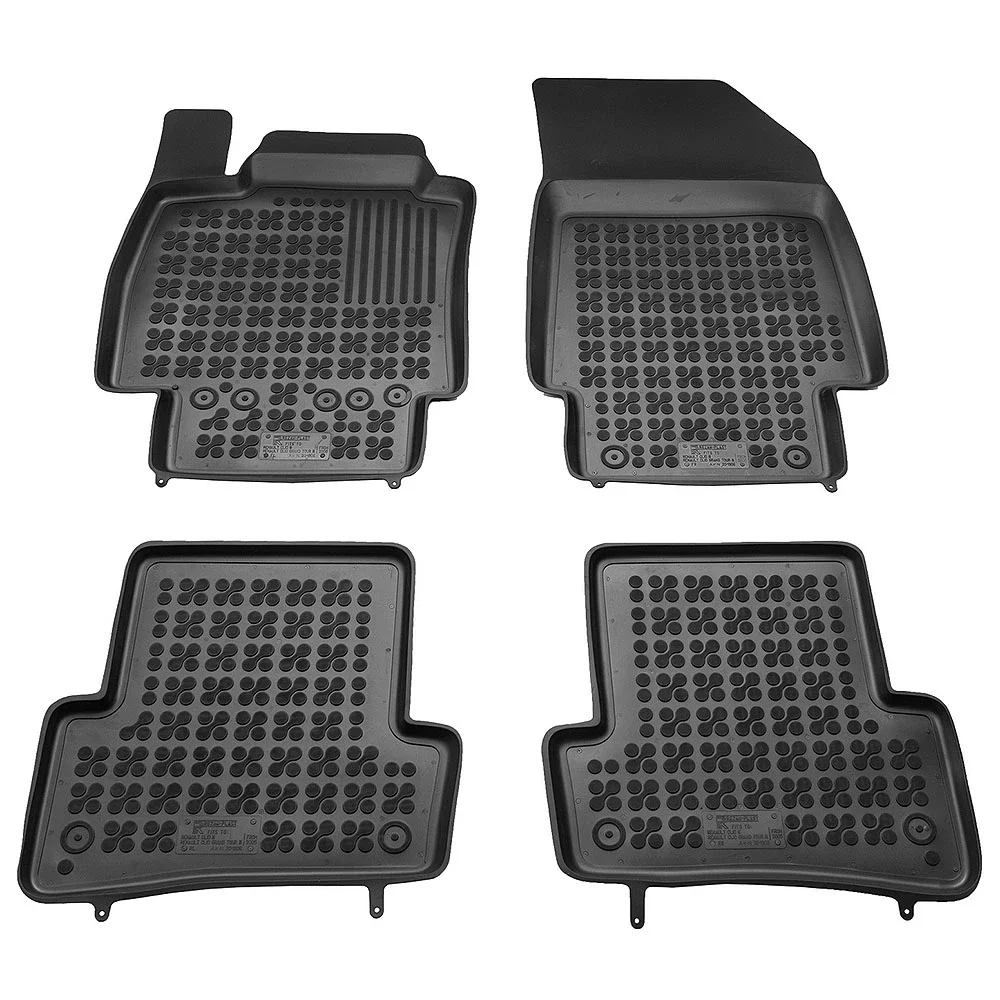 Φωτογραφία προϊόντος: Renault Clio III (2005-2012) / Clio IV (2012-2019) / Captur (2013-2019) λαστιχένια μαύρα πατάκια σκαφάκια Rezaw Plast - 4τμχ