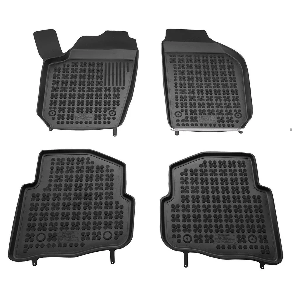 Φωτογραφία προϊόντος: Skoda Fabia (1999-2007) / VW Polo (2002-2009) / Seat Ibiza / Cordoba (2002-2009) λαστιχένια μαύρα πατάκια σκαφάκια Rezaw Plast - 4τμχ