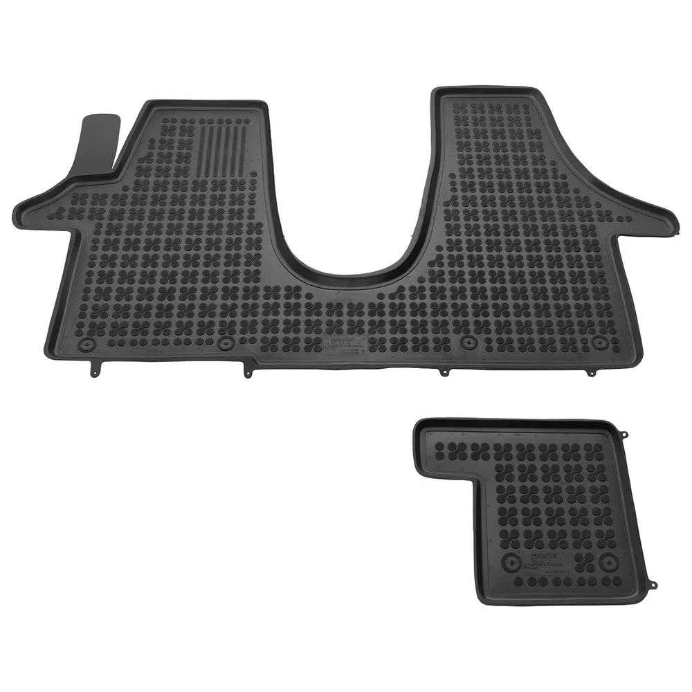 Φωτογραφία προϊόντος: VW Transporter T5 Multivan (2003-2015) / T6 (2015-2019) λαστιχένια μαύρα πατάκια σκαφάκια Rezaw Plast - 2τμχ