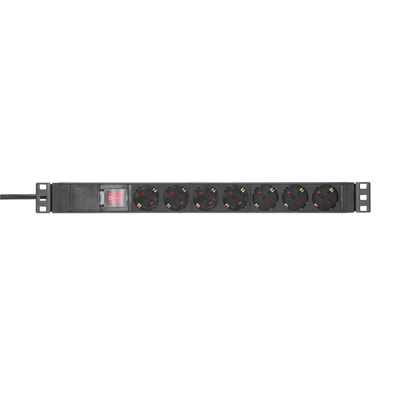Φωτογραφία προϊόντος: Adam Hall 87471X7 Rack PDU 7S - 19″ Πολύμπριζο 1U, 7 θέσεων με διακόπτη & προστατευτικό καπάκι