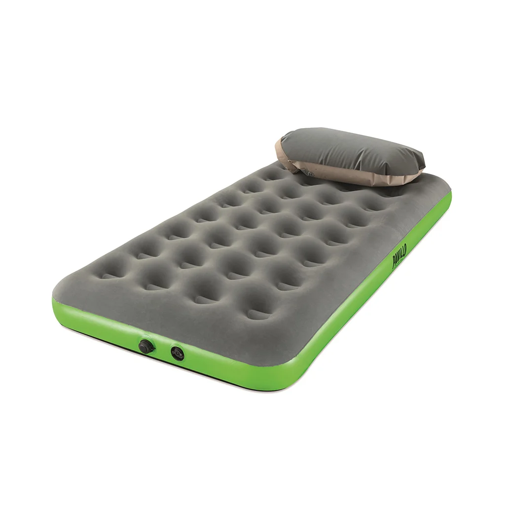 Φωτογραφία προϊόντος: BESTWAY INTERNATIONAL LIMITED 67619 PAVILLO ROLL & RELAX AIRBED TWIN 1.88 x 0.99 x 0.22m ΓΚΡΙ/ΠΡΑΣΙΝΟ