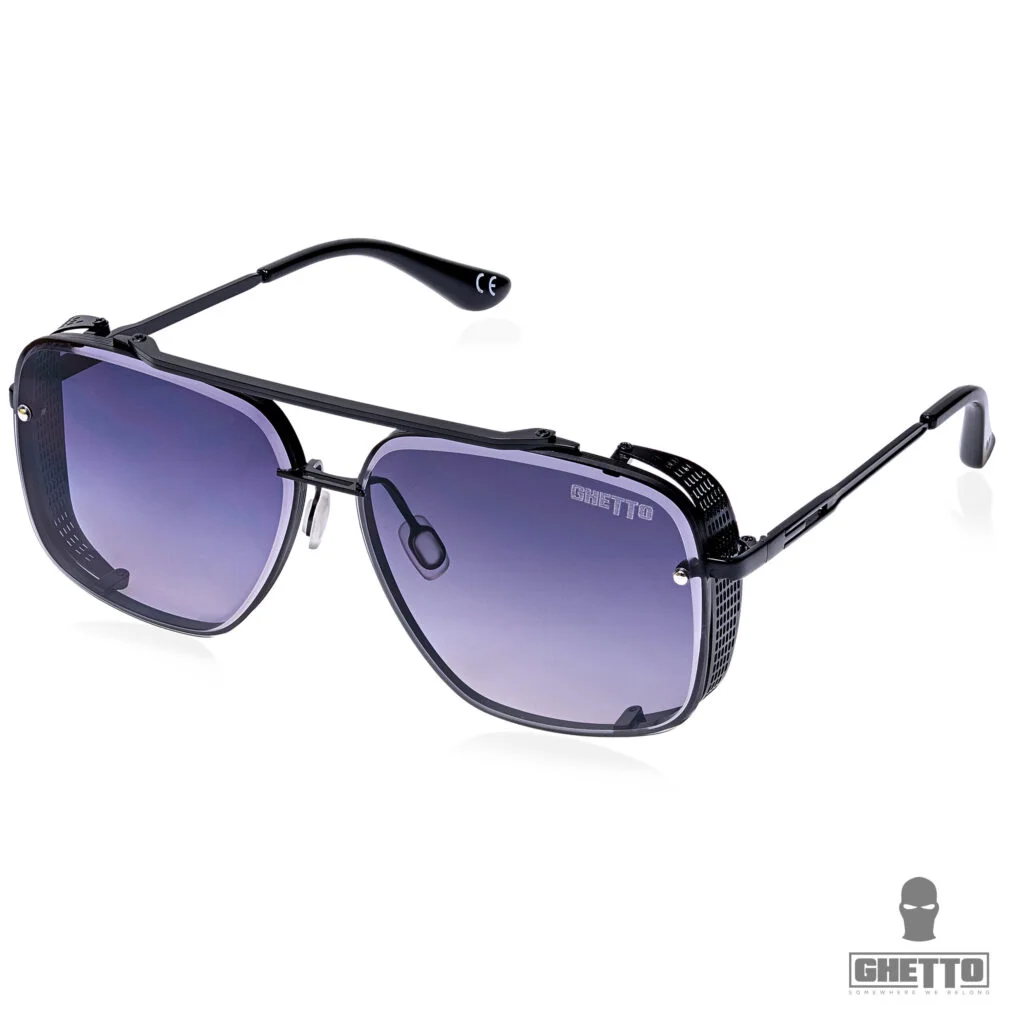 Φωτογραφία προϊόντος: Ghetto Double Beam Square Pilot Sunglasses Black Frame Unisex