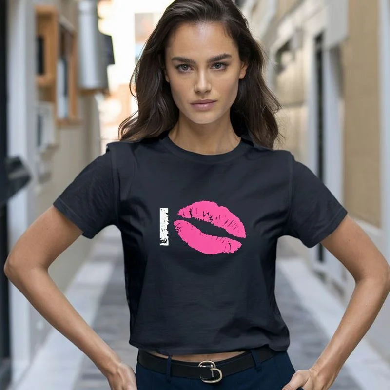 Φωτογραφία προϊόντος: Prime T-Shirt Μαύρο με σχέδιο Lips 8167-1