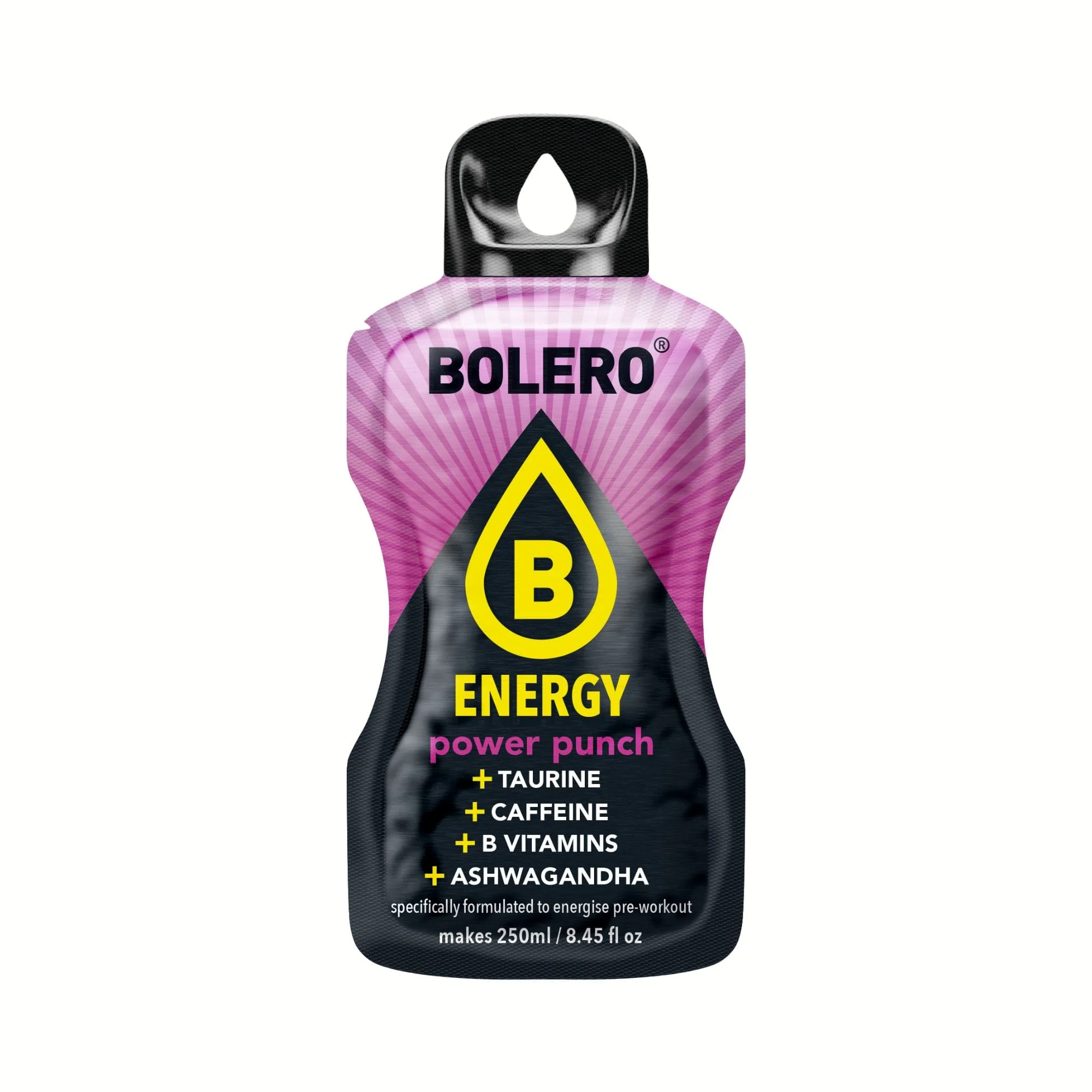 Φωτογραφία προϊόντος: Bolero χυμός σκόνη (1 x 9 γρ.) Energy Power Punch – Ενεργειακό Ρόφημα (7 γρ. σε 250ml) [+ταυρίνη, καφεΐνη, σύμπλεγμα βιτ. Β, ashwagandha]
