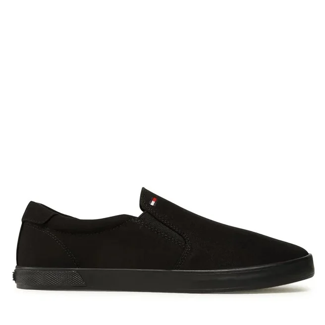 Φωτογραφία προϊόντος: Ανδρικά Sneakers Tommy Hilfiger Iconic Slip On Harlow 2D FM0FM00597 - 45, ΜΑΥΡΟ