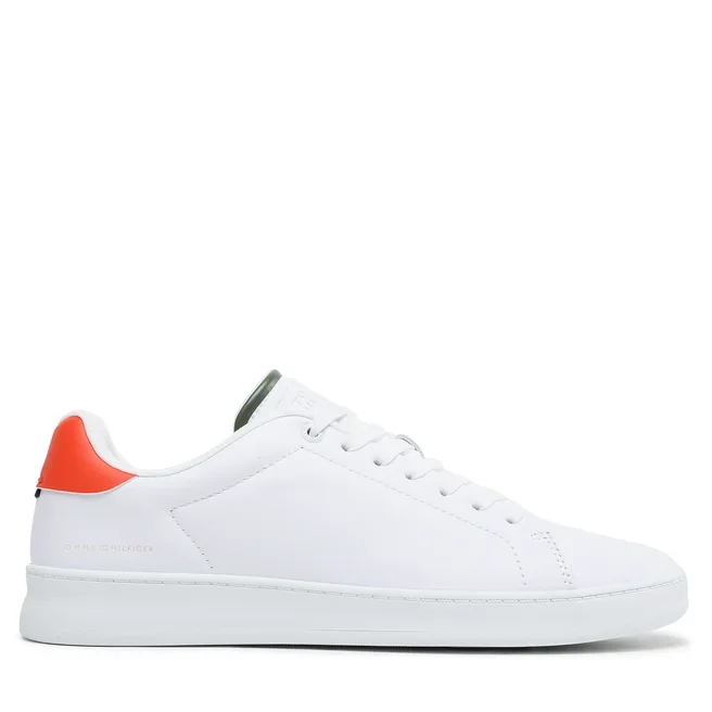Φωτογραφία προϊόντος: Ανδρικά Sneakers Tommy Hilfiger Court Sneaker Leather Cup FM0FM04483 - 45, ΛΕΥΚΟ