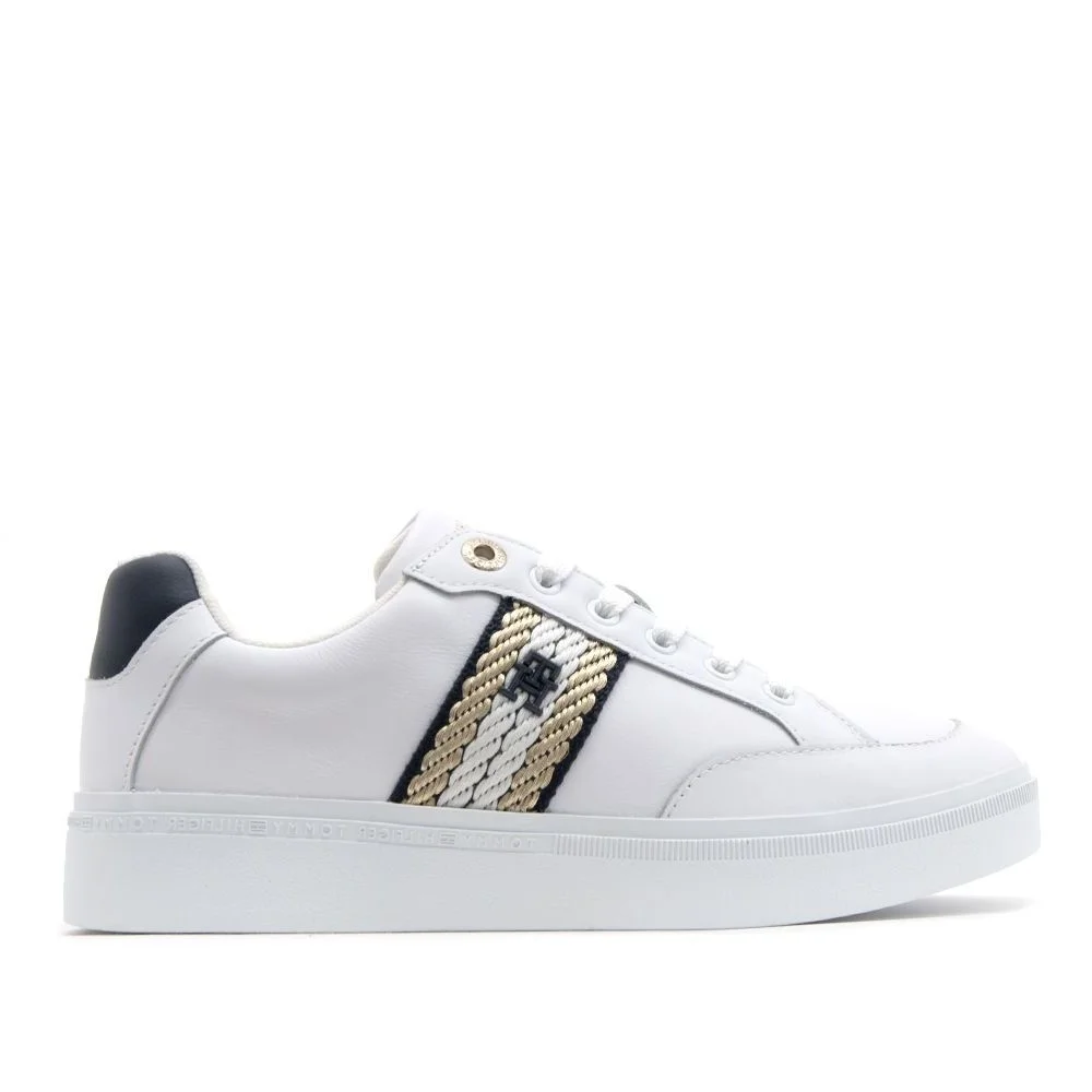 Φωτογραφία προϊόντος: Tommy Hilfiger Sneaker δετο με σχοινι ριγα στο πλαι FW0FW07106 - 41, ΛΕΥΚΟ
