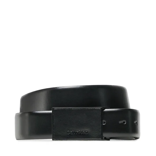 Φωτογραφία προϊόντος: Ανδρική Ζώνη Calvin Klein Leather Inlay Plaque 35MM K50K510351 - 110, ΜΑΥΡΟ