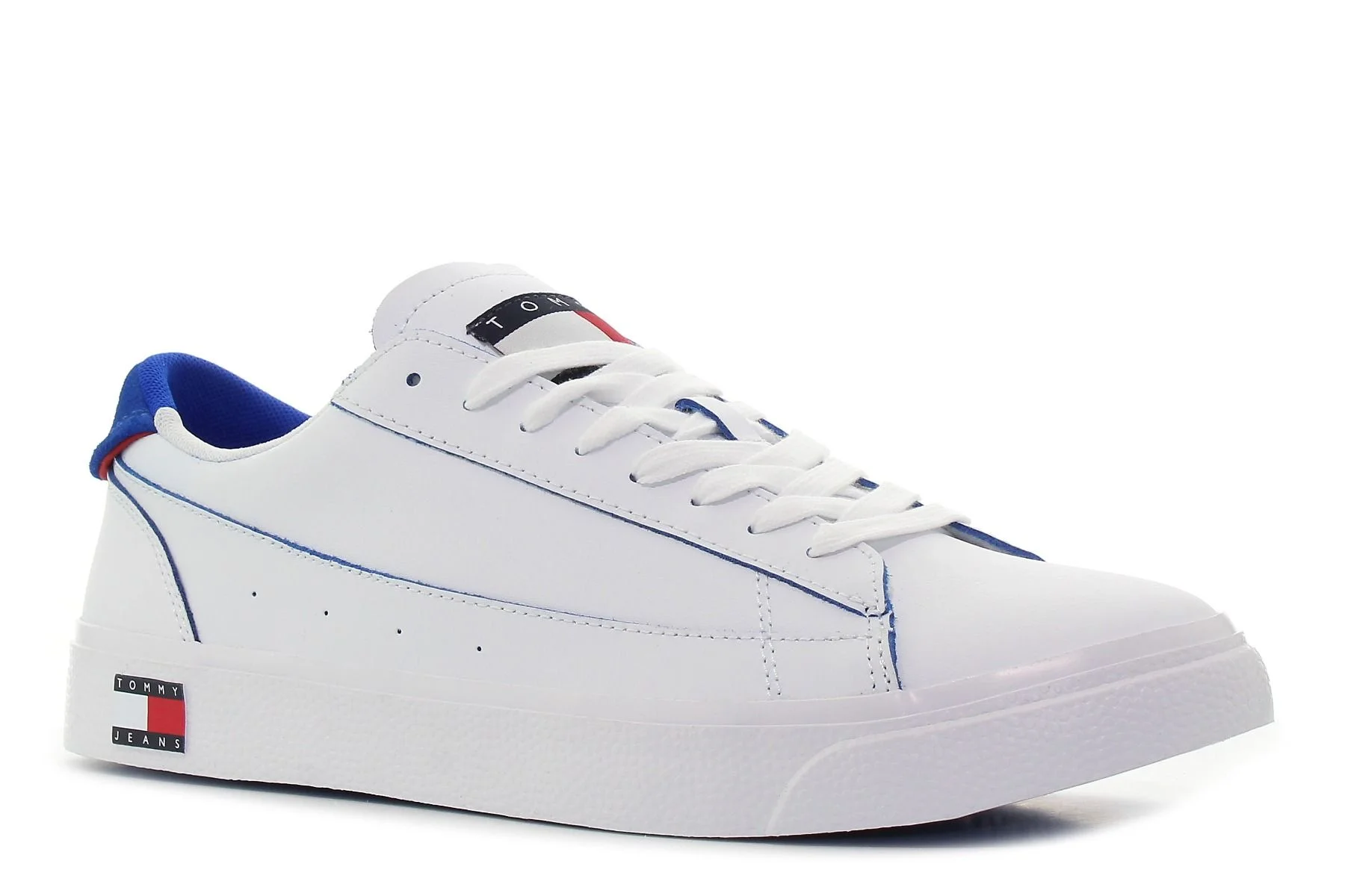 Φωτογραφία προϊόντος: Ανδρικά Sneakers Tommy Hilfiger Leather Varsity EM0EM01019 - 40, ΛΕΥΚΟ