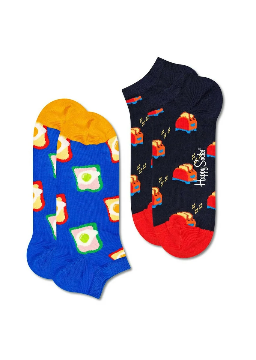 Φωτογραφία προϊόντος: Σετ 2 Unisex Κάλτσες Happy Socks 2-Pack Toast Low Sock TOT02 - 41-46, ΠΟΛΥΧΡΩΜΟ