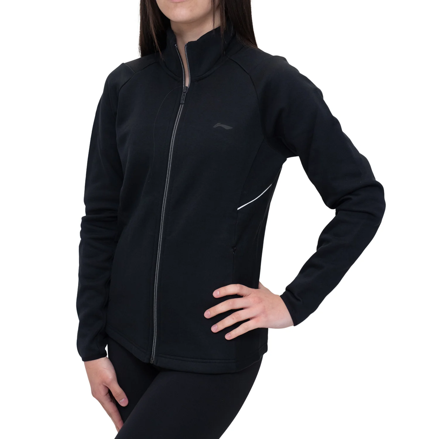 Φωτογραφία προϊόντος: Γυναικείο Φούτερ Li Ning Essentials Hoodie Zipper Double Fleece - ΜΑΥΡΟ