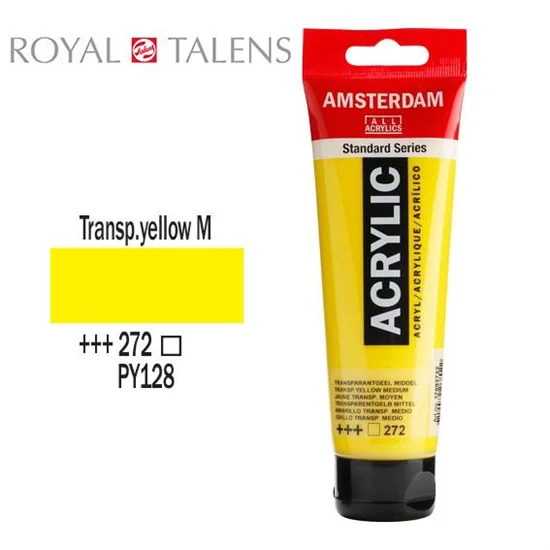 Φωτογραφία προϊόντος: Ακρυλικό Χρώμα Royal Talens Amsterdam 120ml 272 Transparent Yellow Medium 17092722