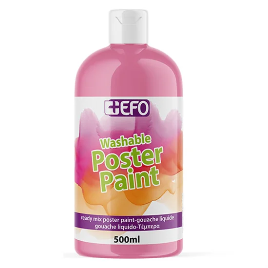 Φωτογραφία προϊόντος: Τέμπερα +Efo Poster Paint 500ml 1τμχ Ροζ 385504