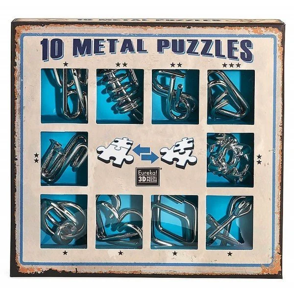 Φωτογραφία προϊόντος: Professor Puzzle 10 Μεταλικοί Γρύφοι Eureka Μπλε Σετ 8+ Ετών PF10-B