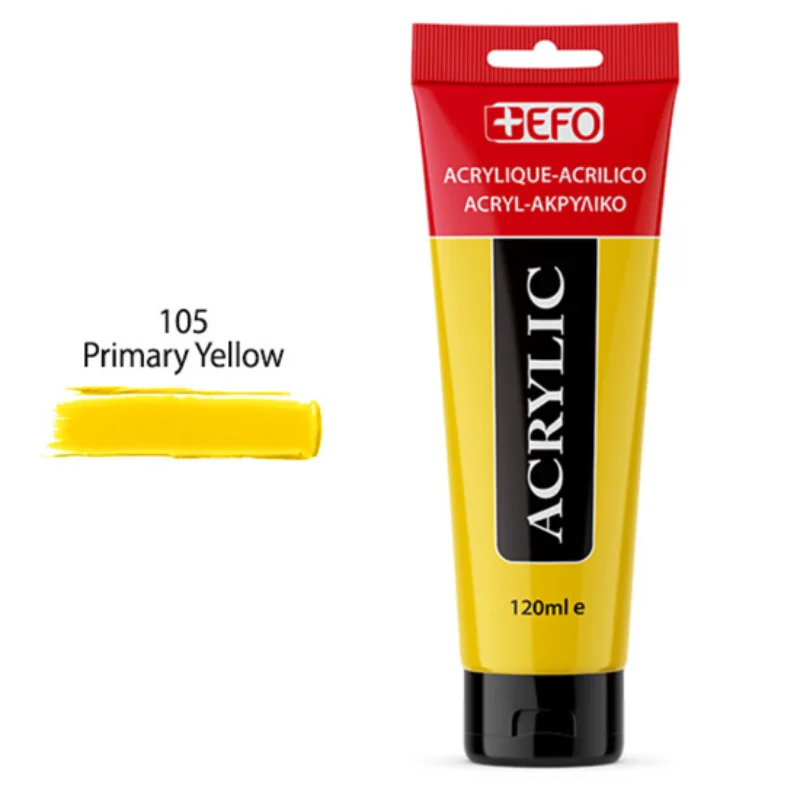 Φωτογραφία προϊόντος: Ακρυλικό Χρώμα +EFO 120ml 105 Primary Yellow 389105