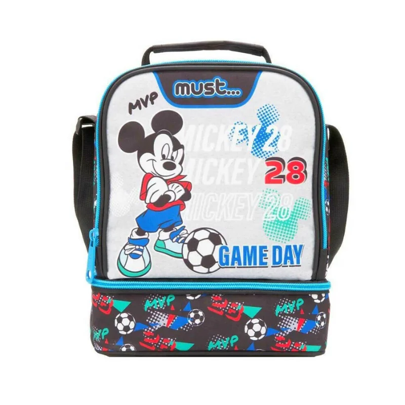Φωτογραφία προϊόντος: Τσαντάκι φαγητού Must Disney Mickey Mouse Game Day 7lt Γκρι 20x12x24cm 563022