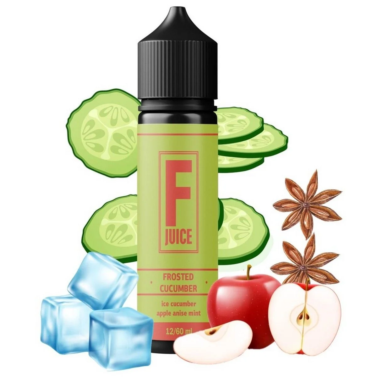 Φωτογραφία προϊόντος: F Juice Flavorshot Frosted Cucumber 12ml/60ml