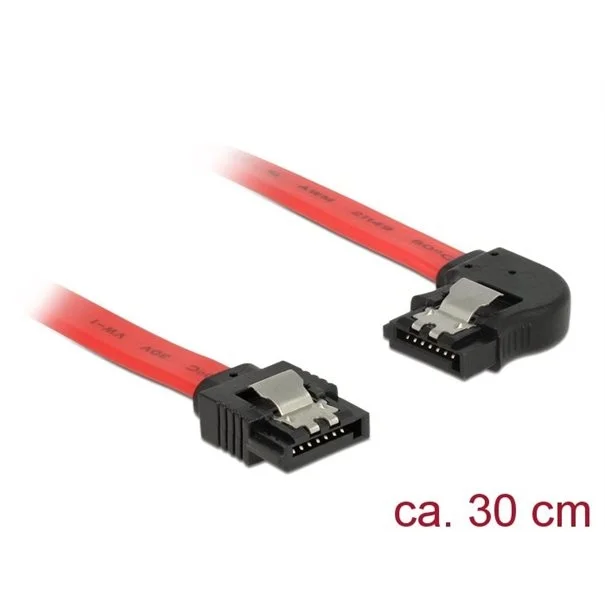 Φωτογραφία προϊόντος: Delock Kabel SATA 6Gb St. gerade > St. li. Red 0.3 m 83963