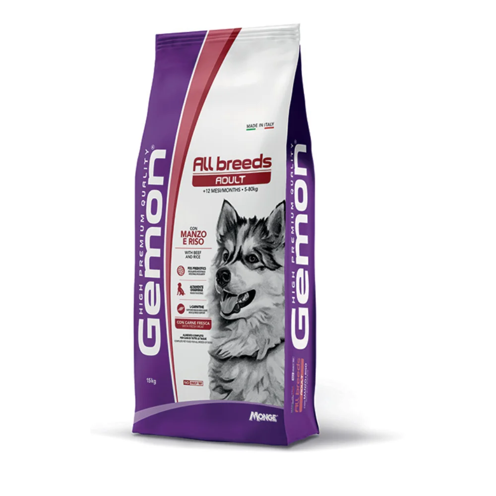 Φωτογραφία προϊόντος: Gemon Dog All Breeds Adult with Beef and Rice 15kg