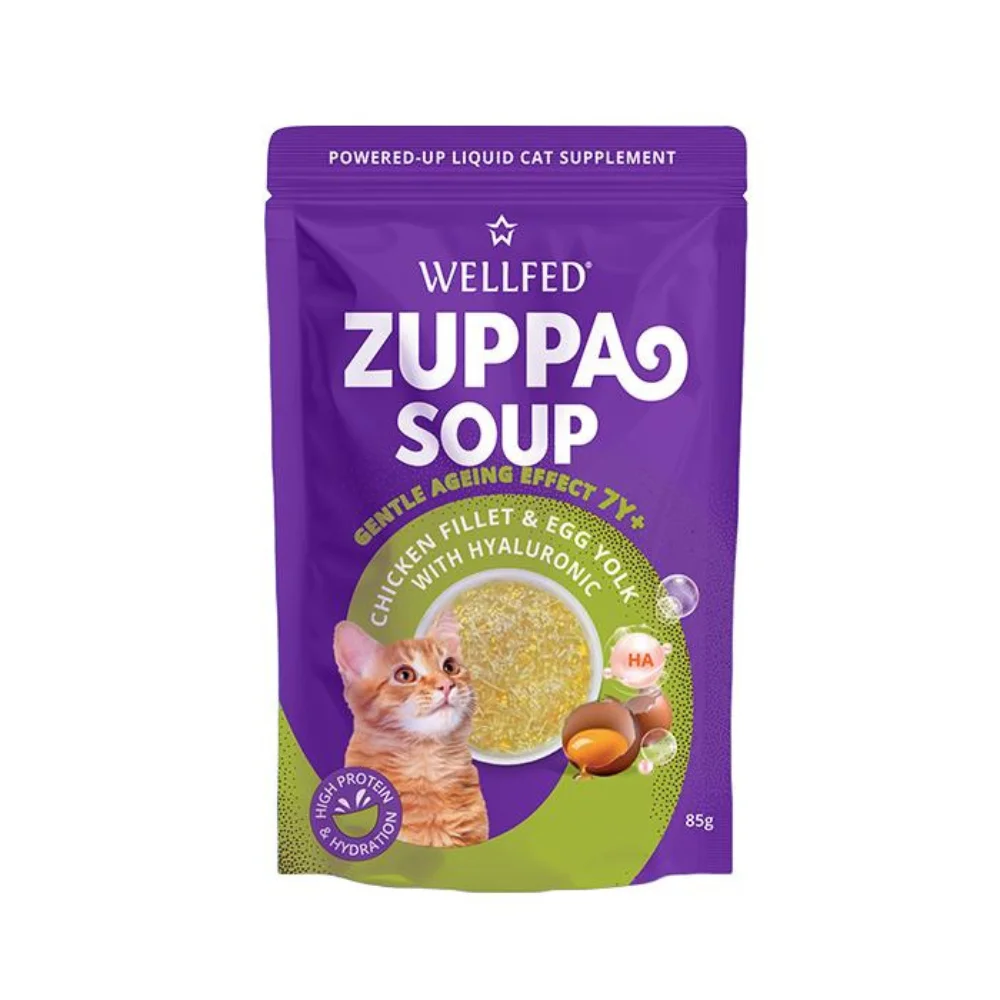 Φωτογραφία προϊόντος: Wellfed Zuppa Soup Κοτόπουλο + Κρόκος Αυγού με Υαλουρονικό Οξύ 85gr