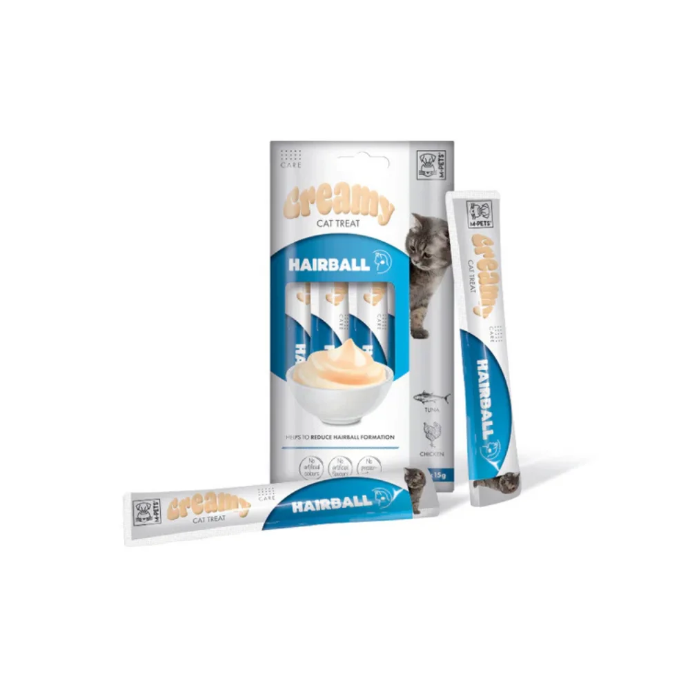 Φωτογραφία προϊόντος: M-Pets Creamy Cat Treat Hairball 4x15g - Λιχουδιά κατά των Τριχόμπαλων
